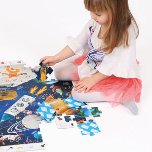 Banana Panda Observation Puzzle Space, being played with