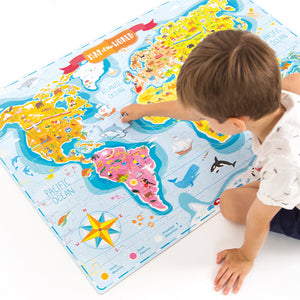 Banana Panda What in the World Young Explorers Puzzle, being played with