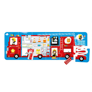 Banana Panda Make-a-Match Fire Truck Toddler Puzzle