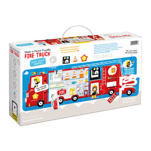 Banana Panda Make-a-Match Fire Truck Toddler Puzzle, in its box
