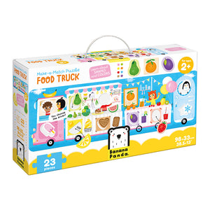 Banana Panda Make-a-Match Food Truck Toddler Puzzle, in its box