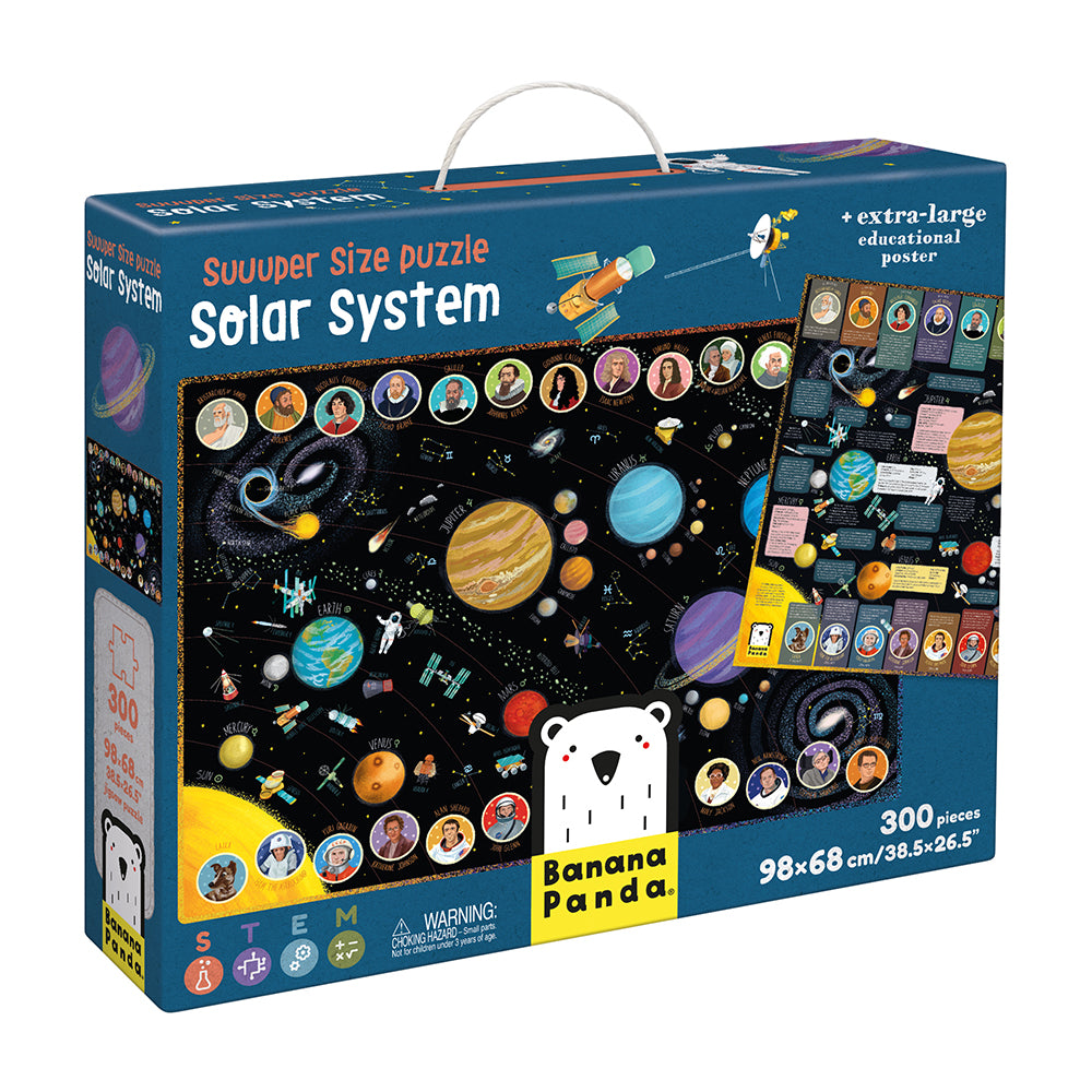 Banana Panda Suuuper Size Solar System Floor Puzzle, in its box