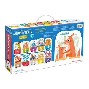 Banana Panda Make-a-Match Number Train Puzzle, in its box