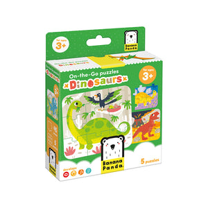 Banana Panda On-the-Go Travel Puzzles Dinosaurs, in its box