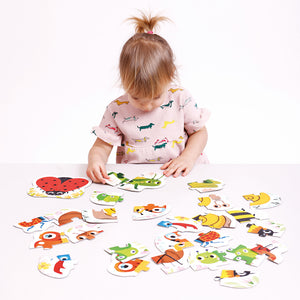 Banana Panda Progressive Toddler Puzzles Tiny Creatures, being played with
