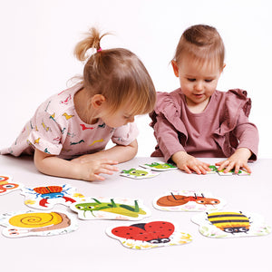 Banana Panda Progressive Toddler Puzzles Tiny Creatures, being played with