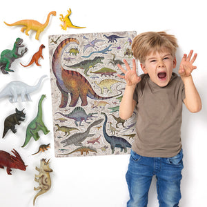 Banana Panda Puzzlove Dinosaurs 200-Piece Jigsaw, being played with
