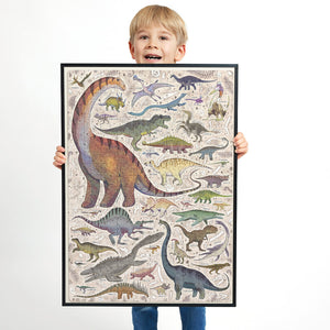 Banana Panda Puzzlove Dinosaurs 200-Piece Jigsaw, being played with