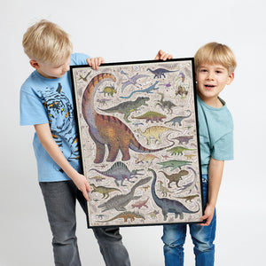 Banana Panda Puzzlove Dinosaurs 200-Piece Jigsaw, being played with
