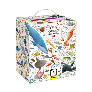 Banana Panda Puzzlove Ocean Animals 200-Piece Jigsaw, in its box