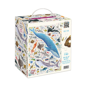Banana Panda Puzzlove Ocean Animals 200-Piece Jigsaw, in its box