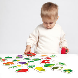 Banana Panda My First Puzzles Fruits & Veggies, being played with