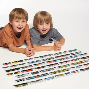 Banana Panda Mix and Match Trains Puzzle, being played with