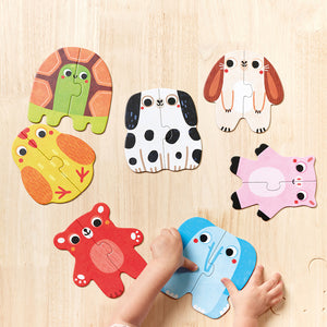 Banana Panda My First Puzzles Animals, being played with
