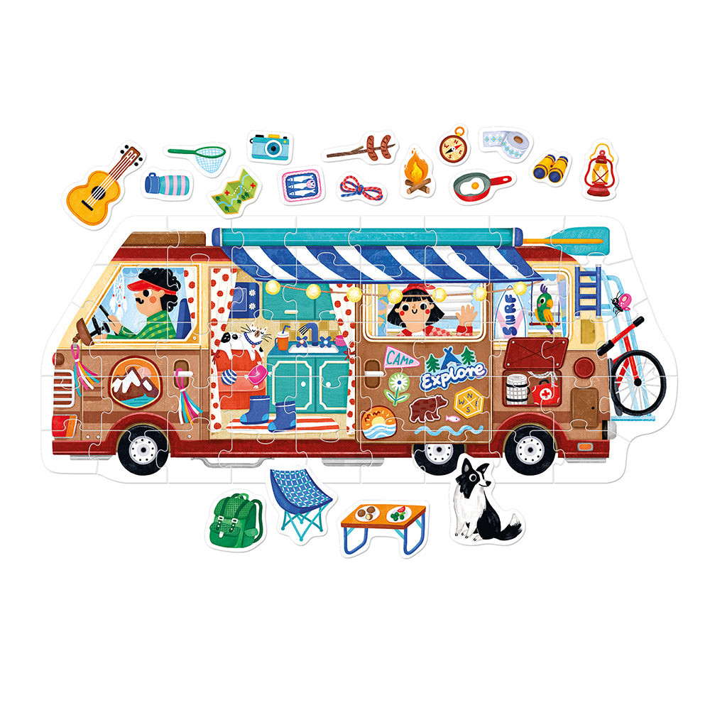 Banana Panda Play-as-You-Go Puzzle Camper Van
