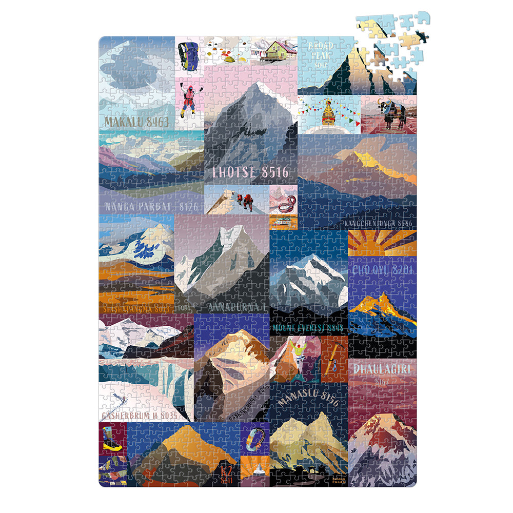 Banana Panda Puzzlove 8000m Mountains (1000pc Jigsaw)
