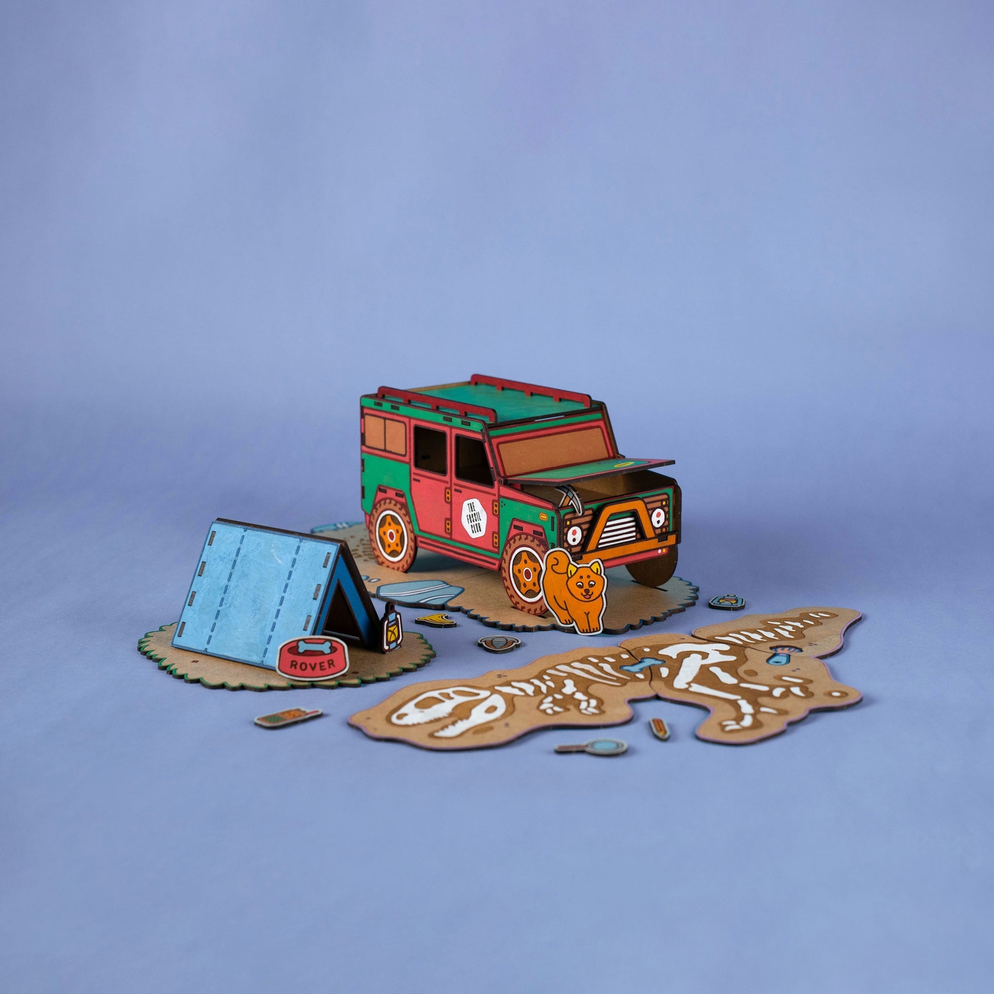 Crateit Dinosaur | Rover's Expedition | Wooden Art & Craft Kit