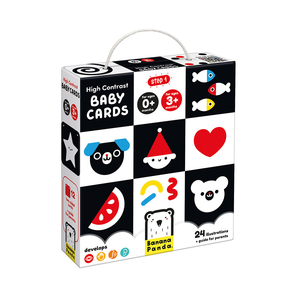 Banana Panda High Contrast Baby Cards Newborn