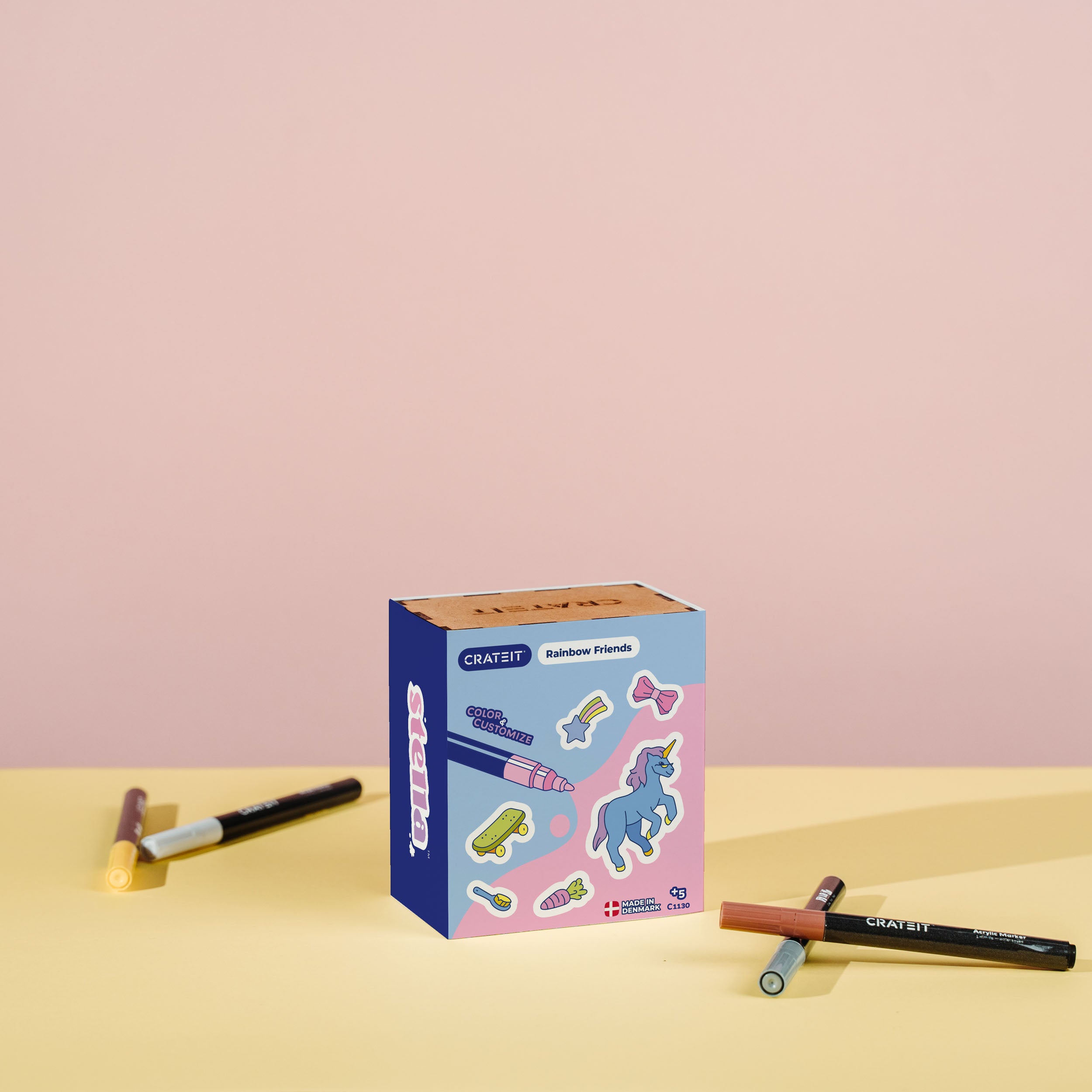 Crateit Unicorn | Rainbow Friends | Wooden Art & Craft Kit