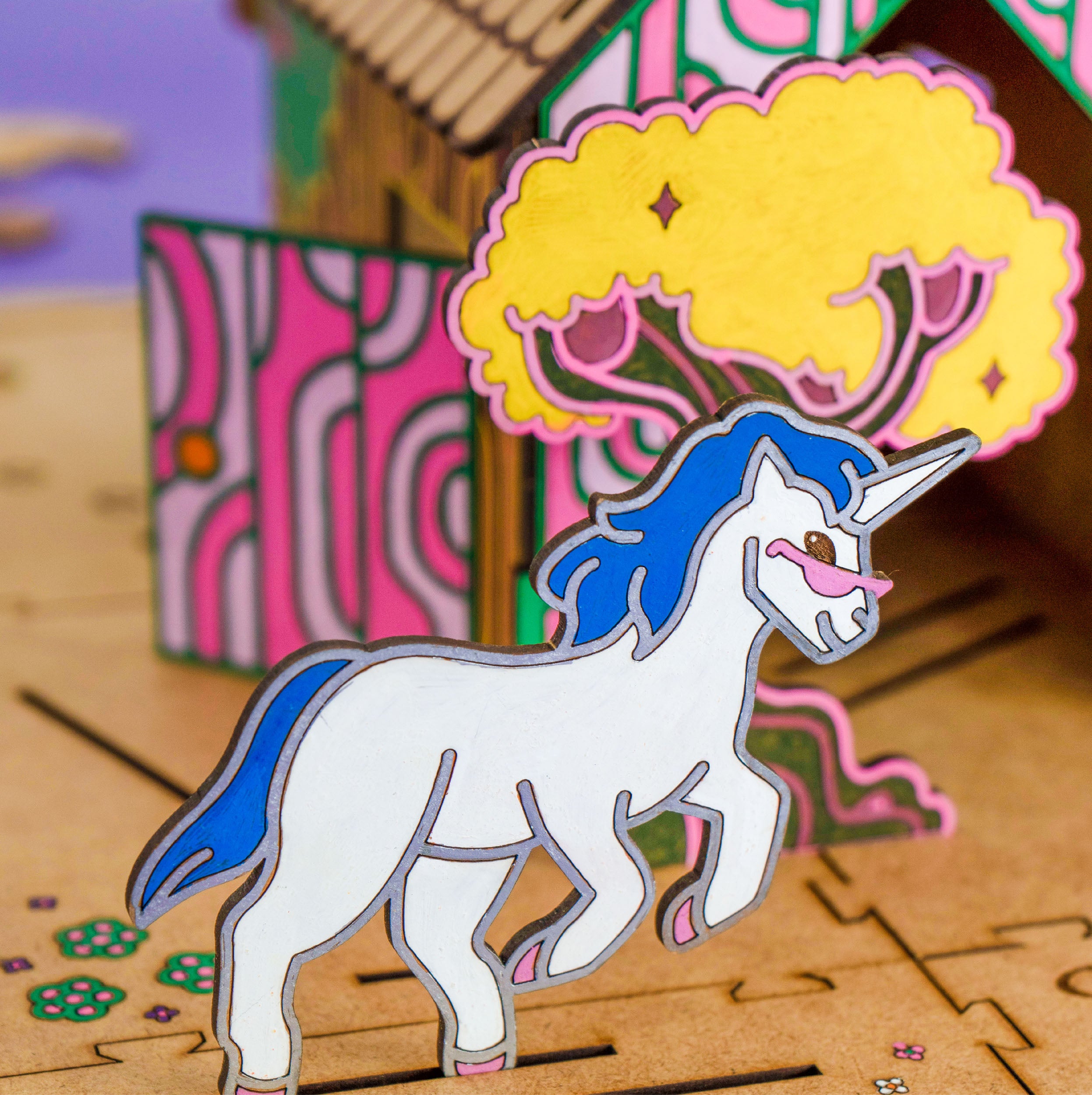 Crateit Unicorn | Rainbow Friends | Wooden Art & Craft Kit