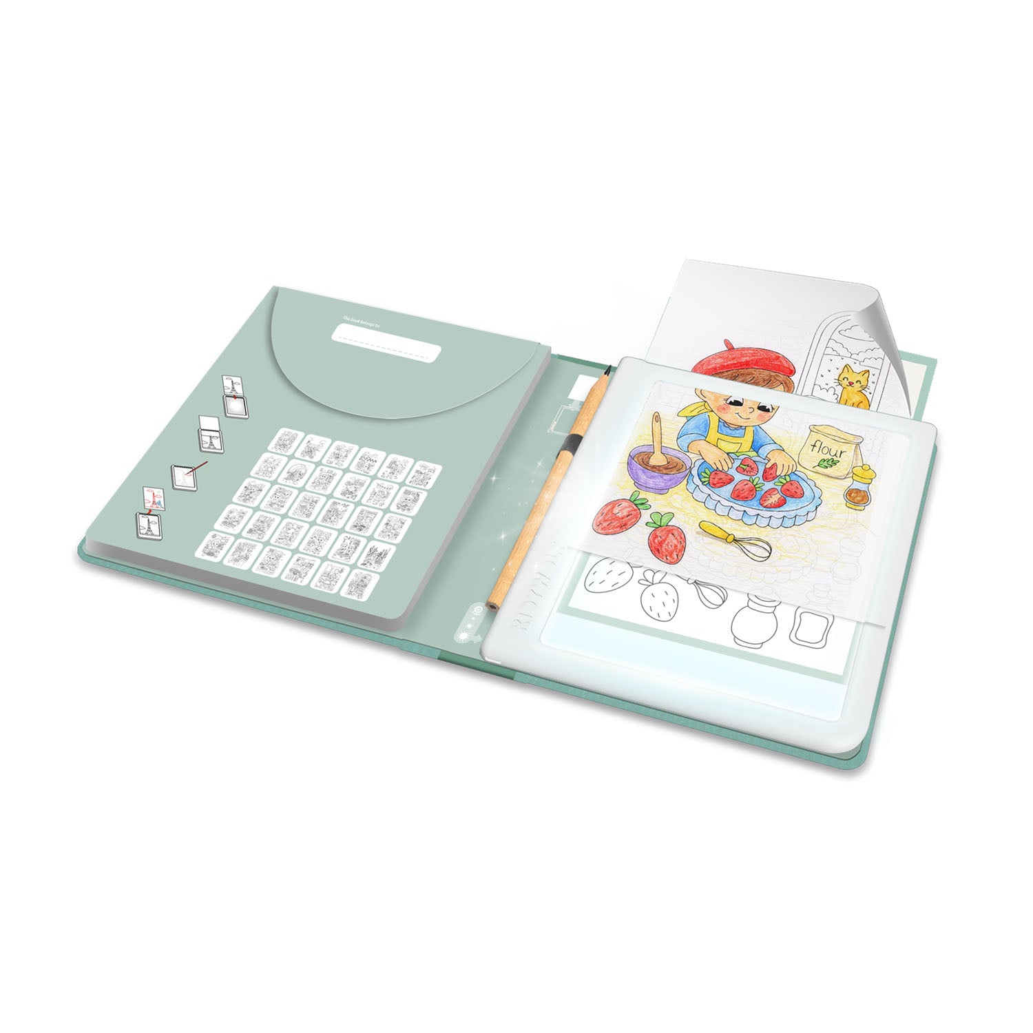 KIDYDRAW PAD Illuminated Drawing Pad Food Around the World by Kidywolf