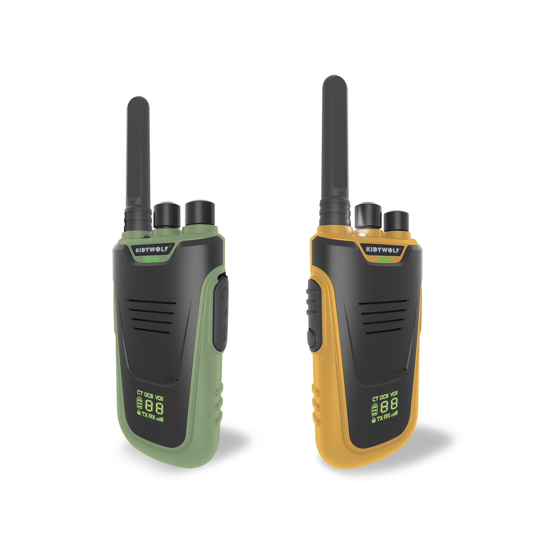 KIDYTALK Long Range Walkie-Talkies Green and Orangea