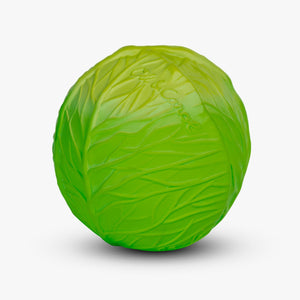 The Oli&Carol Green cabbage sensory baby ball. These tactile treasures are designed to stimulate your baby's senses.