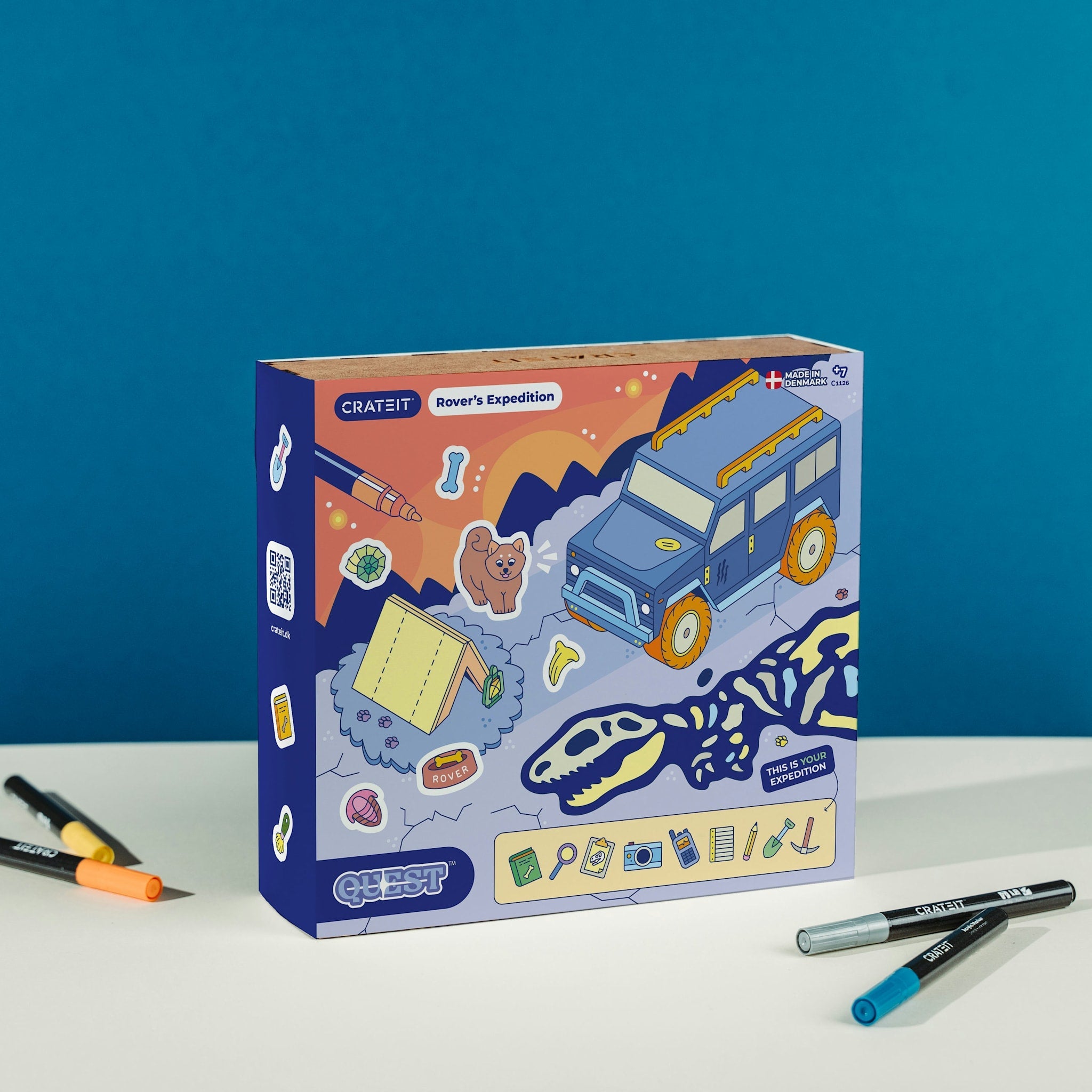 Crateit Dinosaur | Rover's Expedition | Wooden Art & Craft Kit