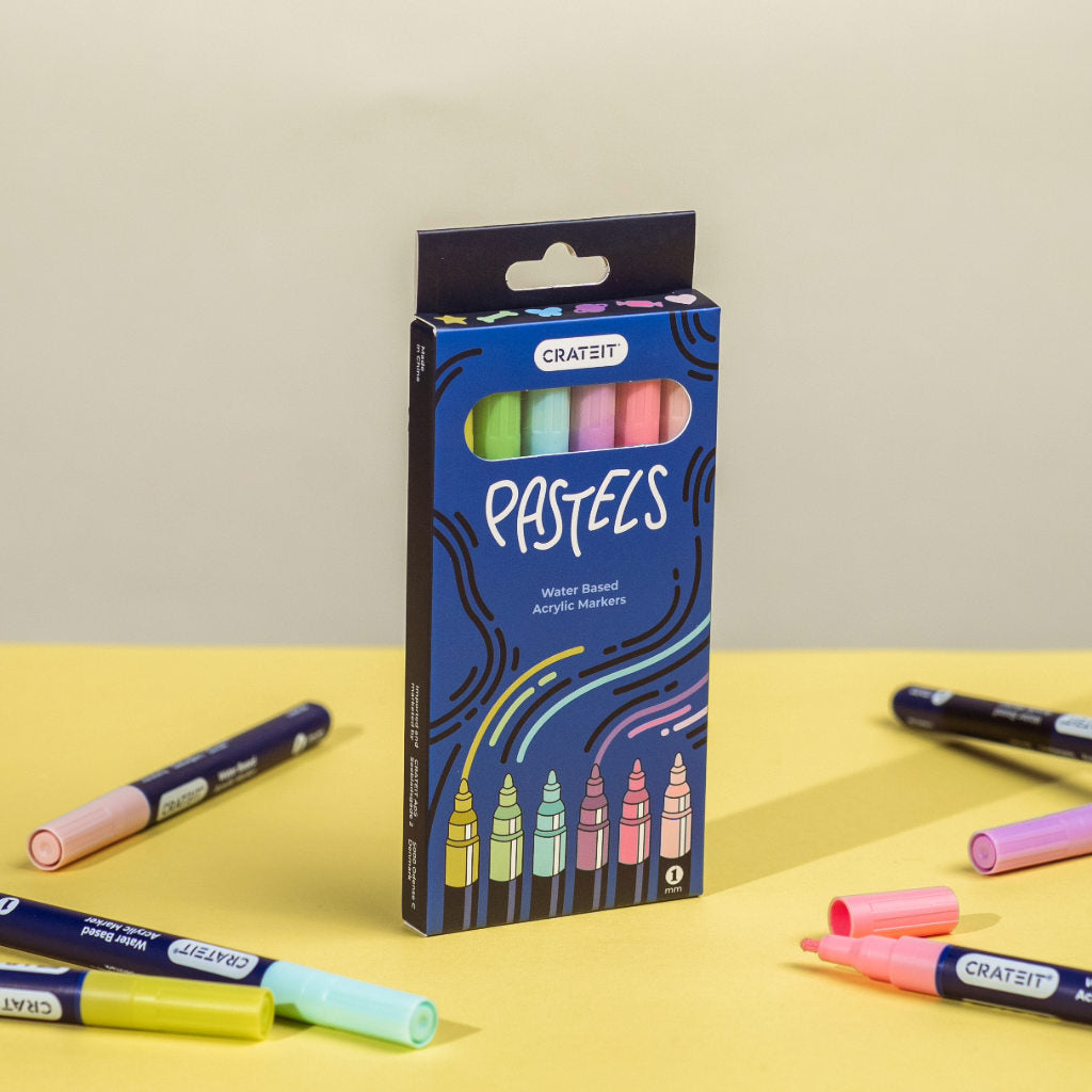 Crateit | Pastel Markers | 1mm – 6 pcs