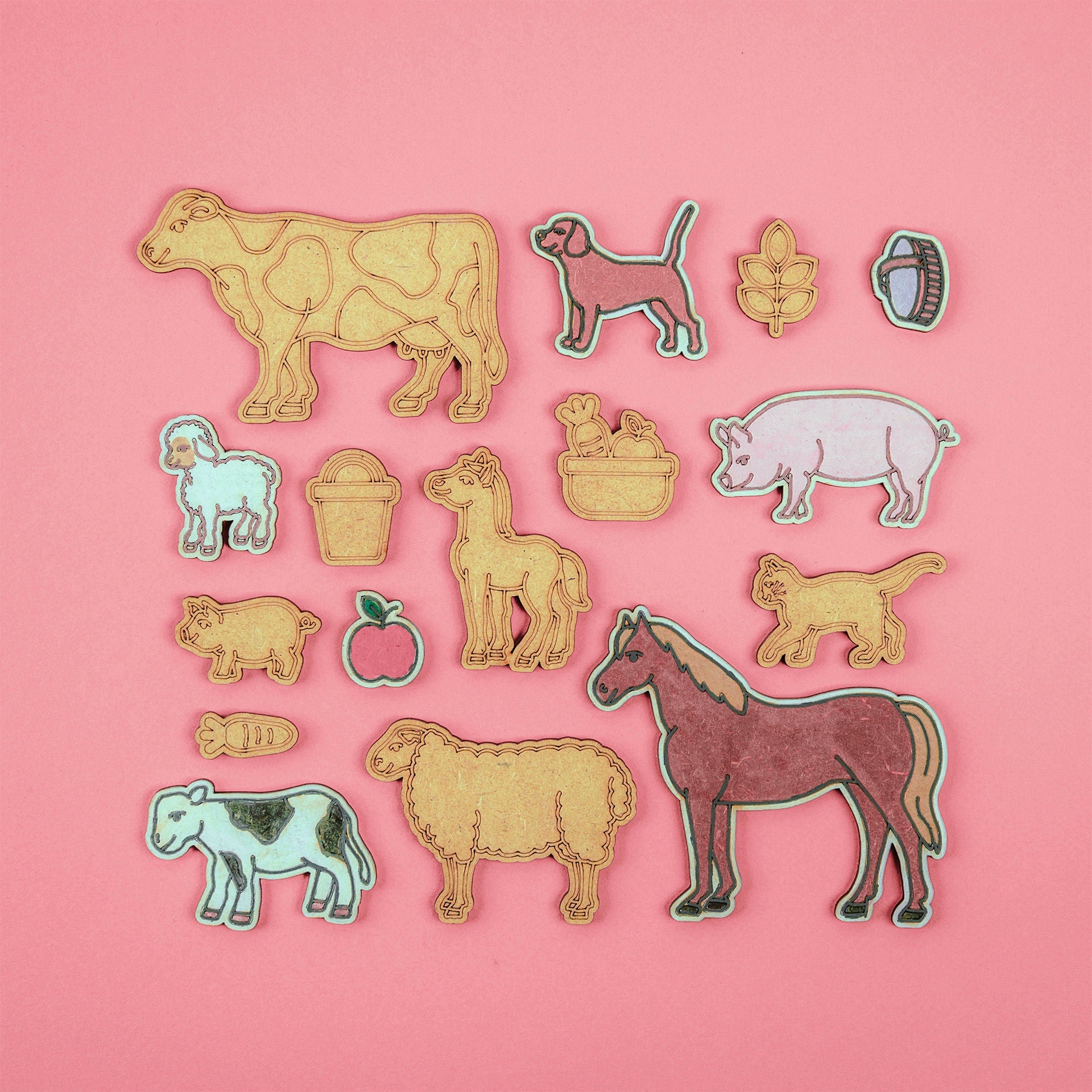 Crateit Farm | Farm Animal Friends | Wooden Art & Craft Kit