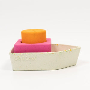 Upcycled Boat Bath Toy Orange Oli & Carol