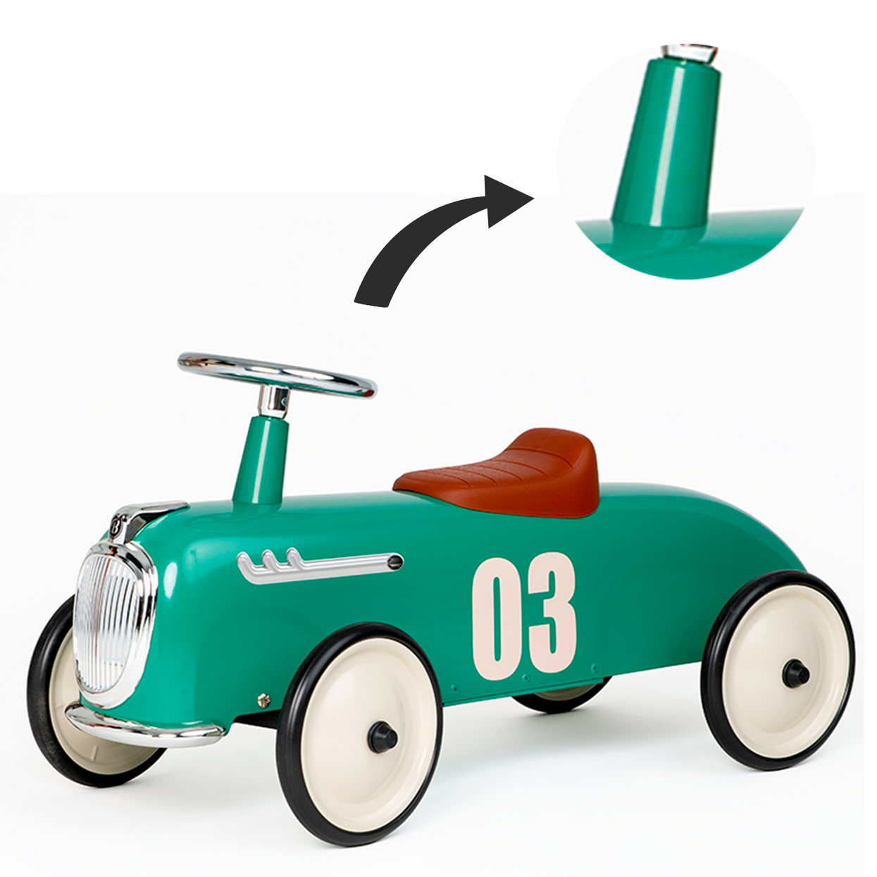 Steering column for Roadster Tender Green