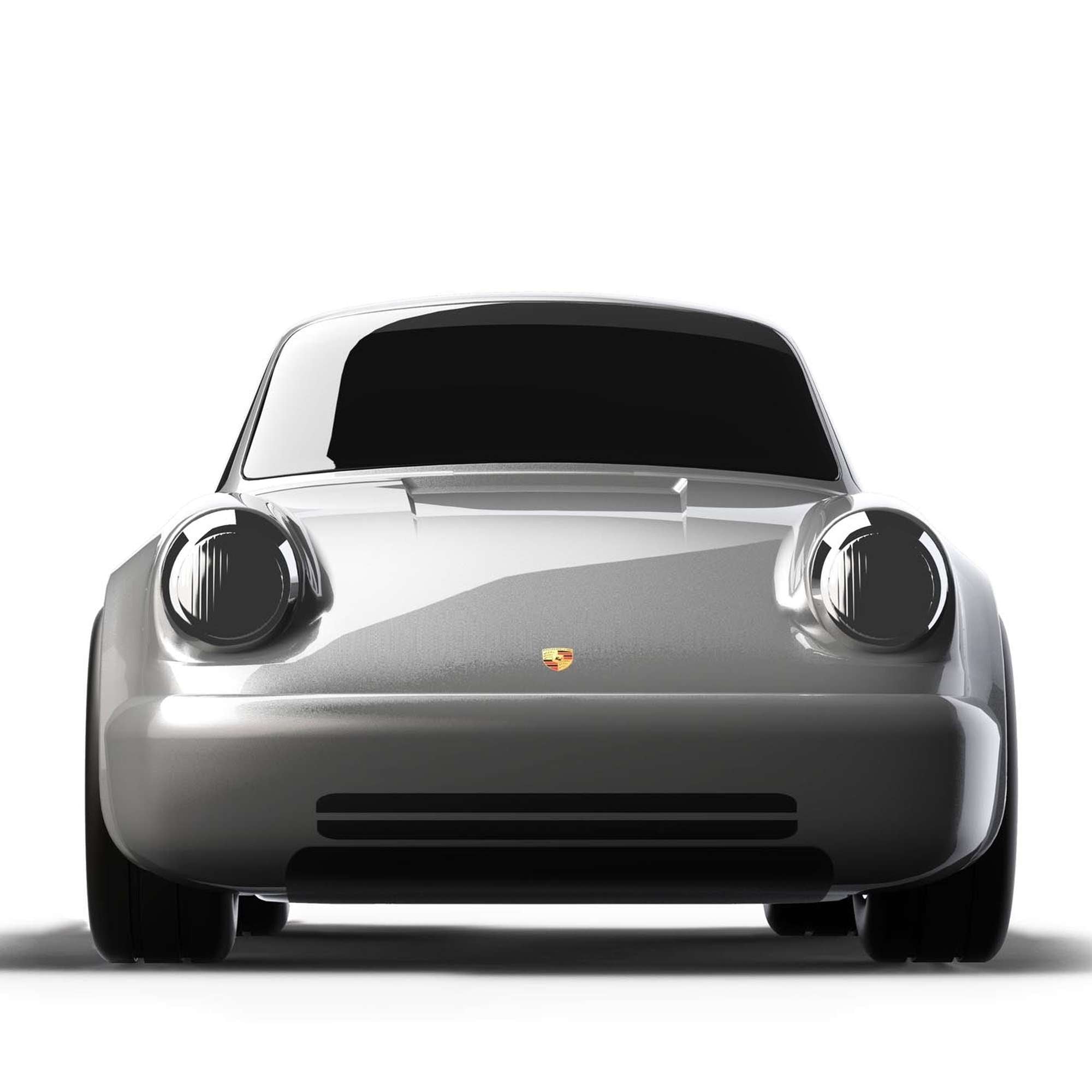 Porsche Racing Car 911 Silver Toy Car