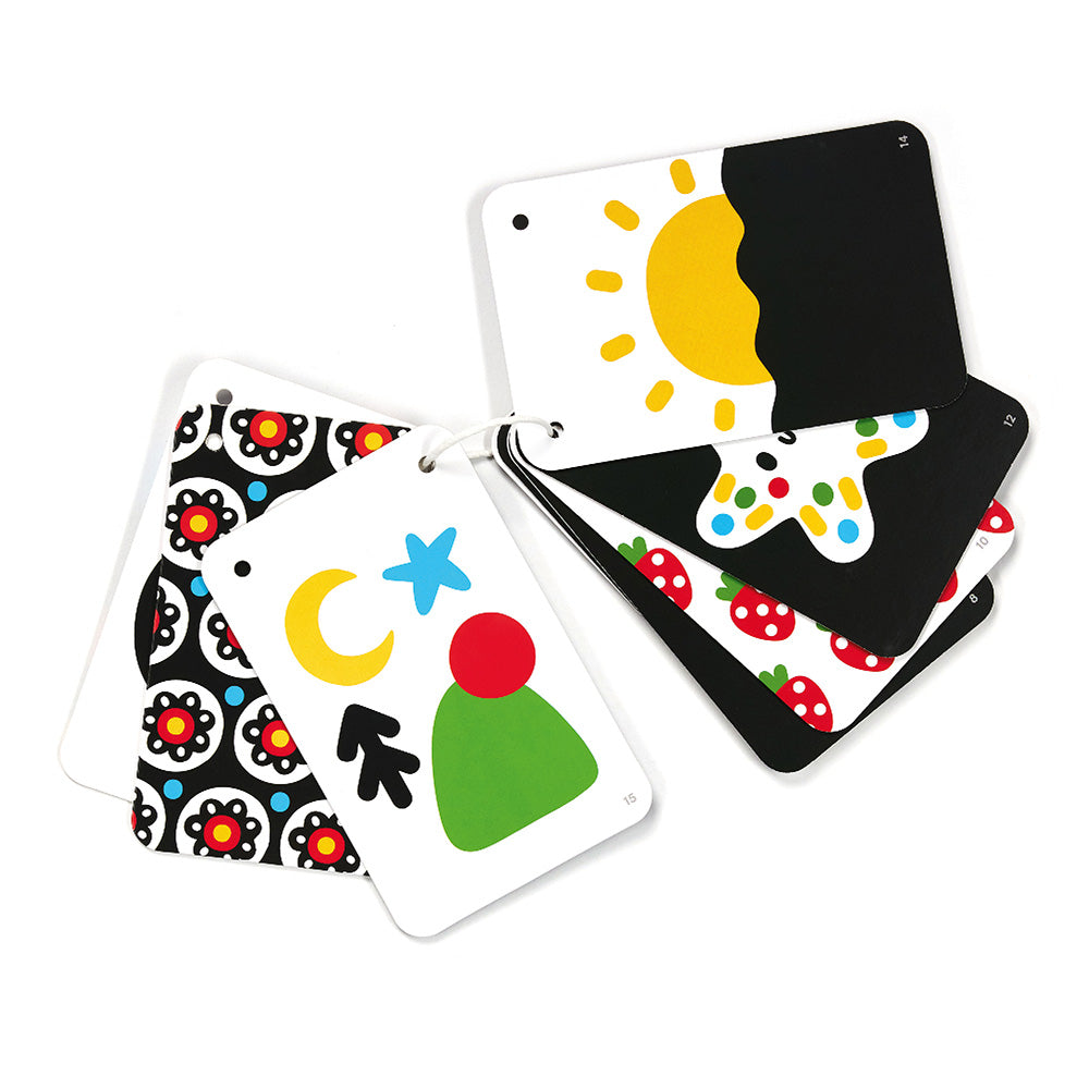 Banana Panda High Contrast Baby Cards on a String