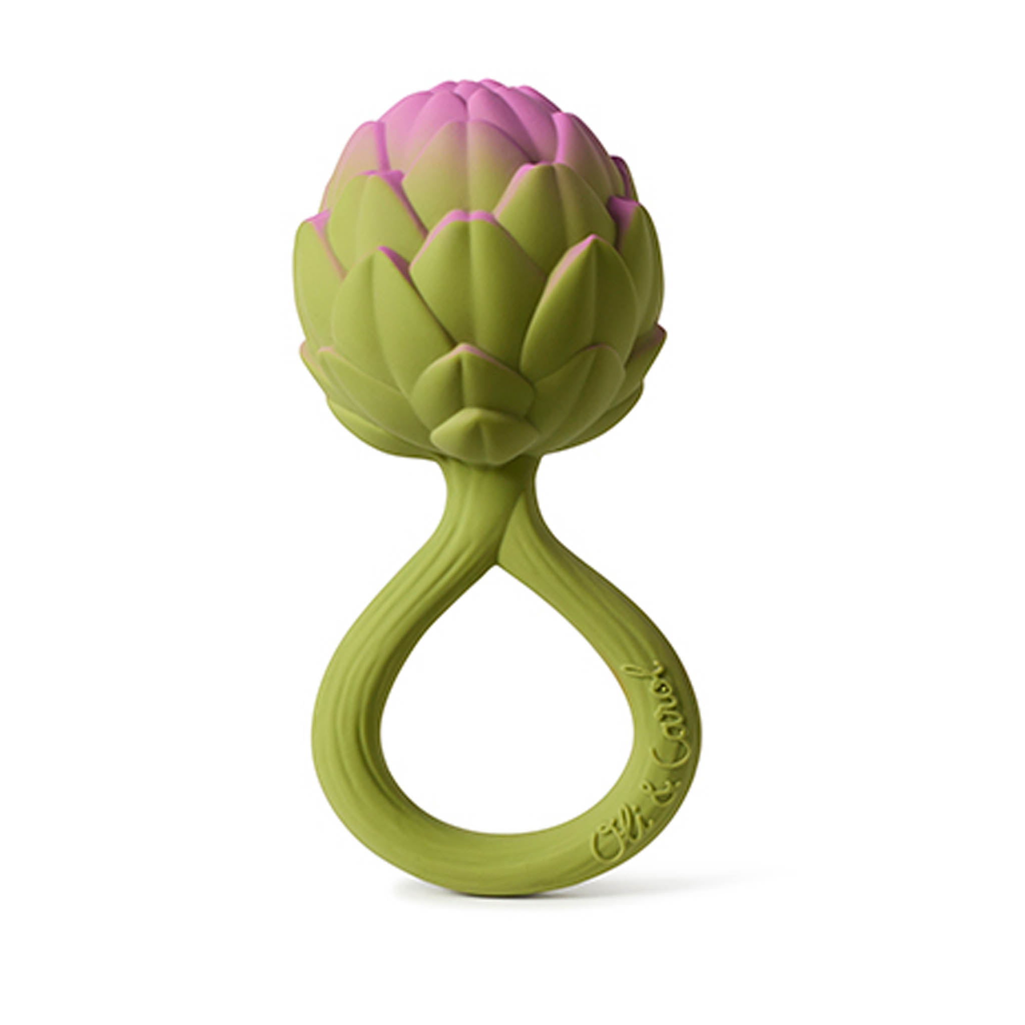 Oli & Carol Artichoke Baby Rattle & Teether