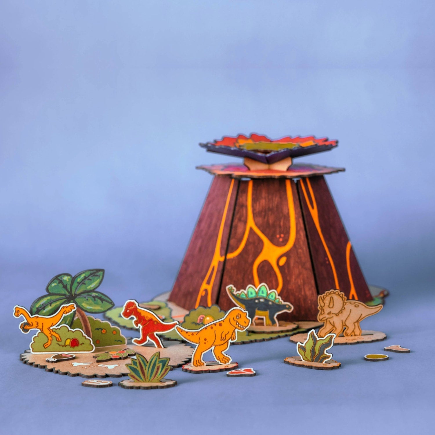 Crateit Dinosaur | Volcano Escape | Wooden Art & Craft Kit