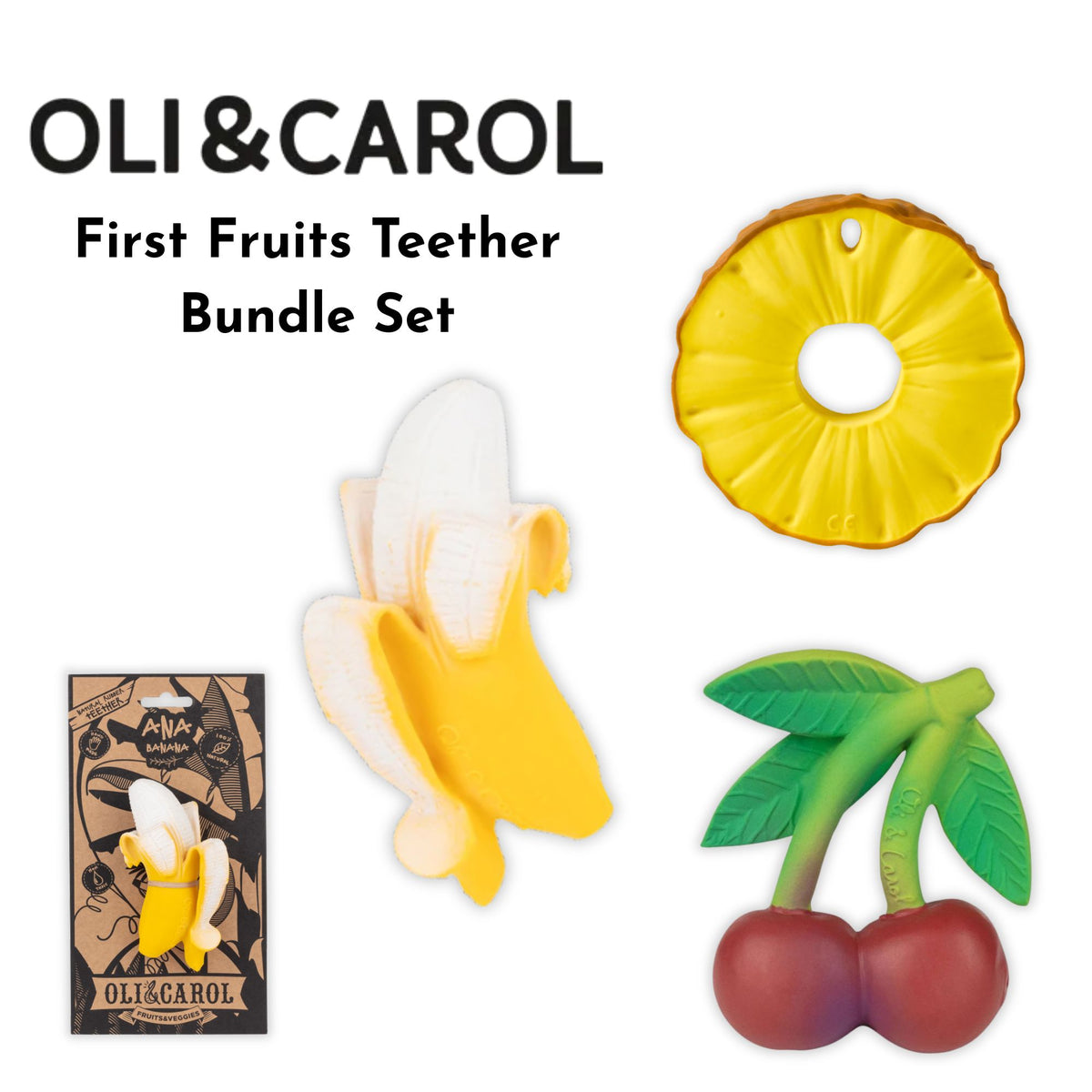 Oli & Carol First Fruits Bite Baby Teether Gift Set