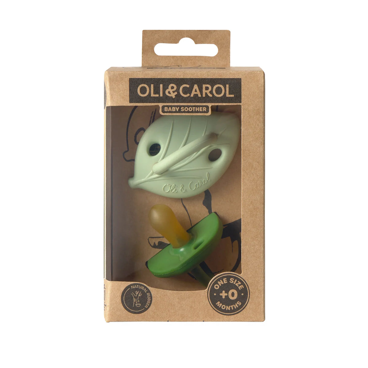 Oli & Carol Greens natural rubber dummy with physiological teat