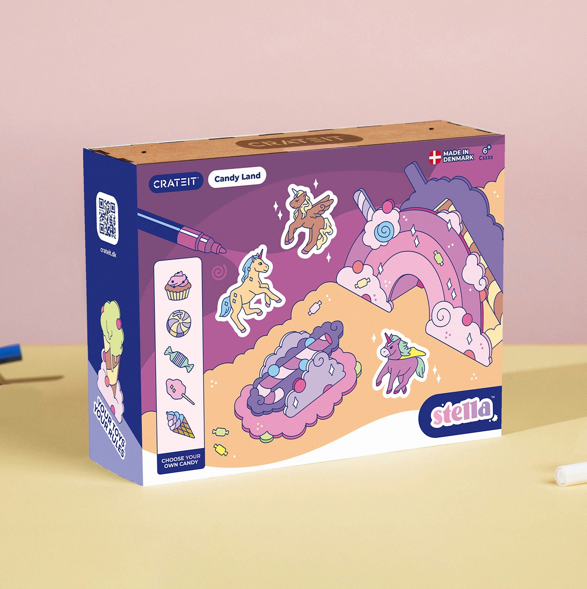 Crateit Unicorn | Candy Land | Wooden Art & Craft Kit