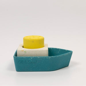 Upcycled Boat Bath Toy Yellow Oli & Carol