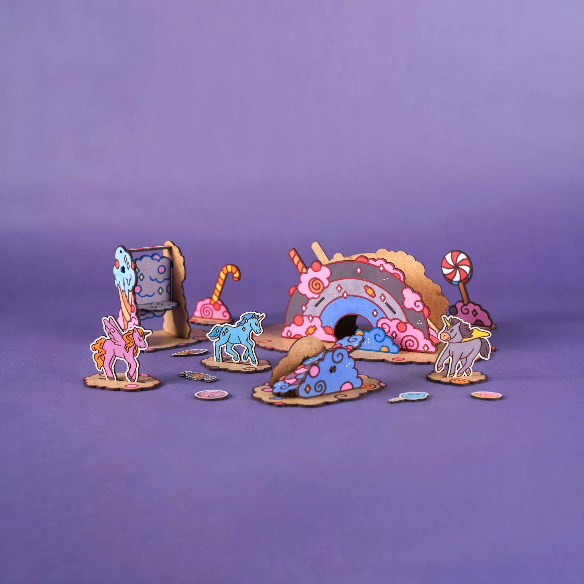 Crateit Unicorn | Candy Land | Wooden Art & Craft Kit
